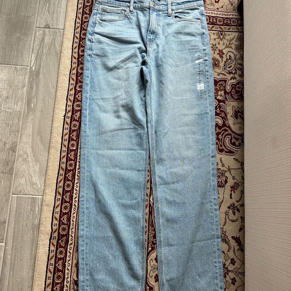 American Eagle Outfitters Super High Rise Straight Leg Jeans size 8 Long NWT
